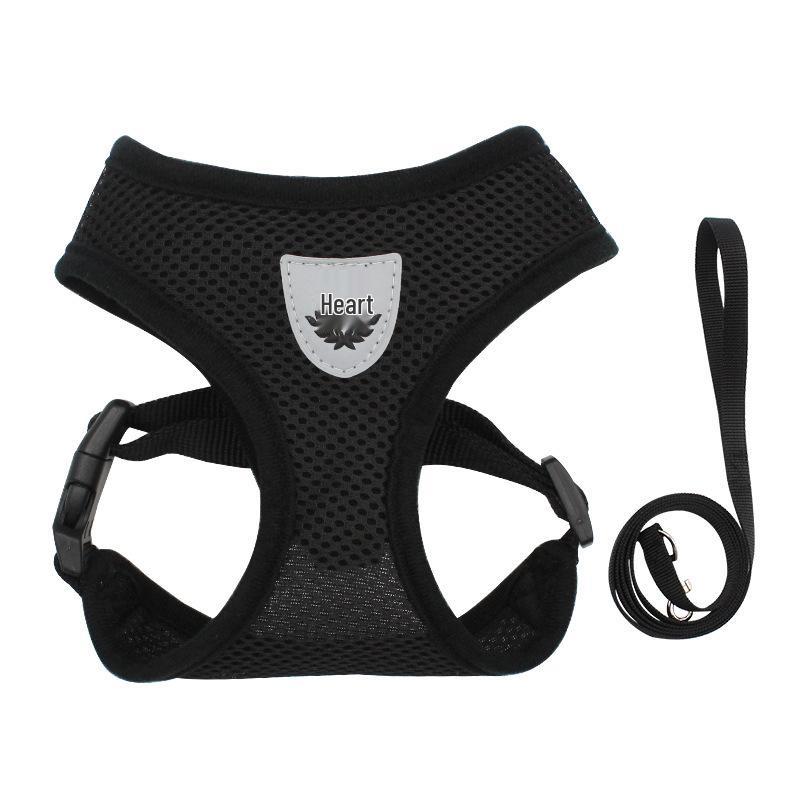Breathable Dog Harness and Leash Set for Outdoor Walking