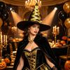 Cappello da Strega per Halloween, Riutilizzabile in Tessuto Oxford Appuntito da Mago, Accessori per Costume da Festa, Carnevale, Maschera, Cosplay, Souvenir Festivo