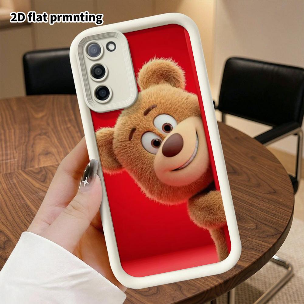 Phone Case: 2D Flat Samsung Galaxy A34 A35 M05 M06 S20 S22 S21 FE Plus 5G Layered Protective Case, Red Background, Christmas Halloween Gift