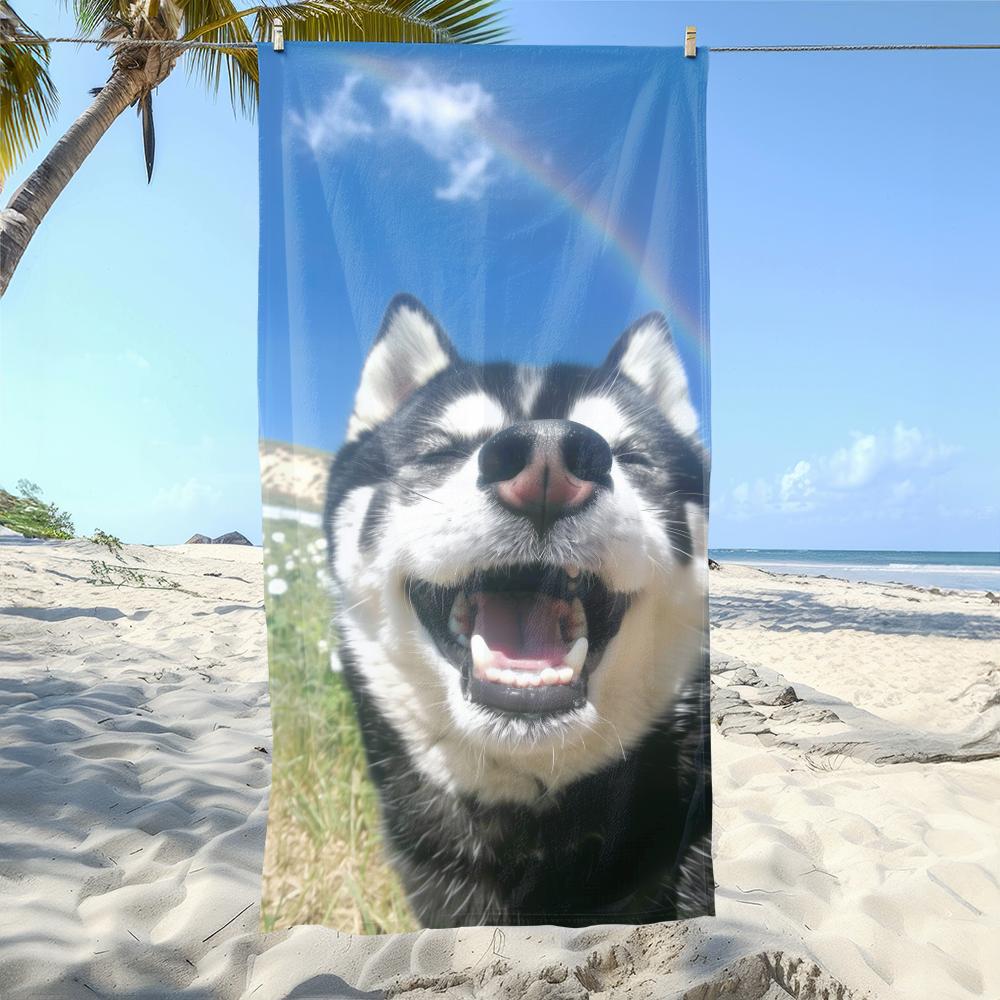 Cute Dog-Print Beach Towels: Dry Off in Style with Our Adorable Designs! Suitable for towels, bath towels, beach towels
