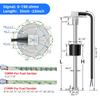ZMFJH Pekare 0-190ohm 52MM Bränslenivåmätare+Bränsleflottör Nivåsensor 100-600MM Röd LED Oljetankmätare för Båt Yakt Bil 12V24V