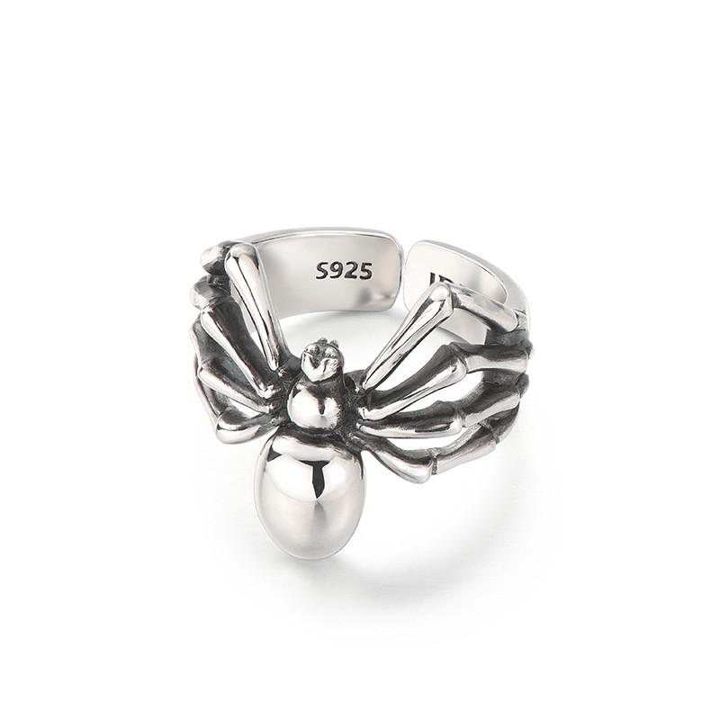 Adjustable Spider Ring Men Women Sterling Vintage Retro Geometric Statement Jewelry