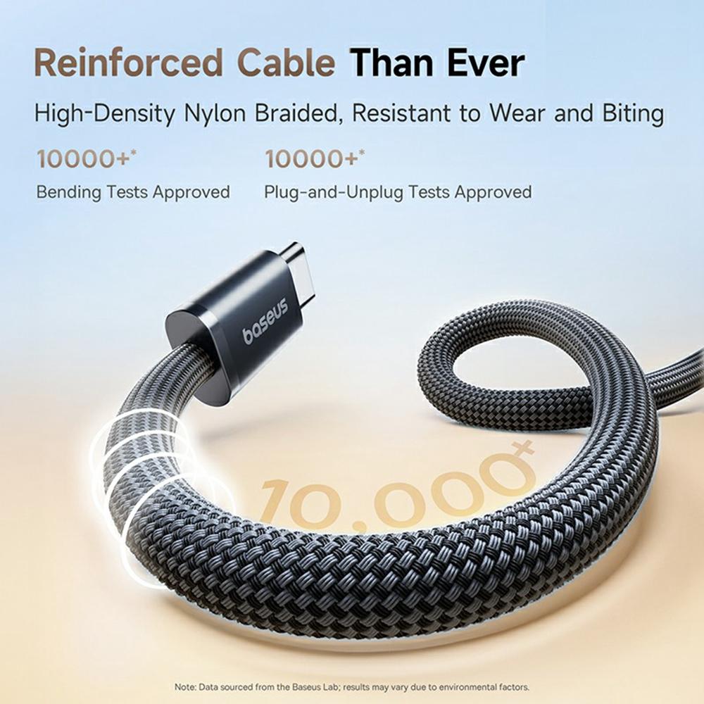 BASEUS Dynamic 4 Pro Type-C to Type-C Cable 1m 100W Magnetic Fast Charging Nylon Braided Data Cable