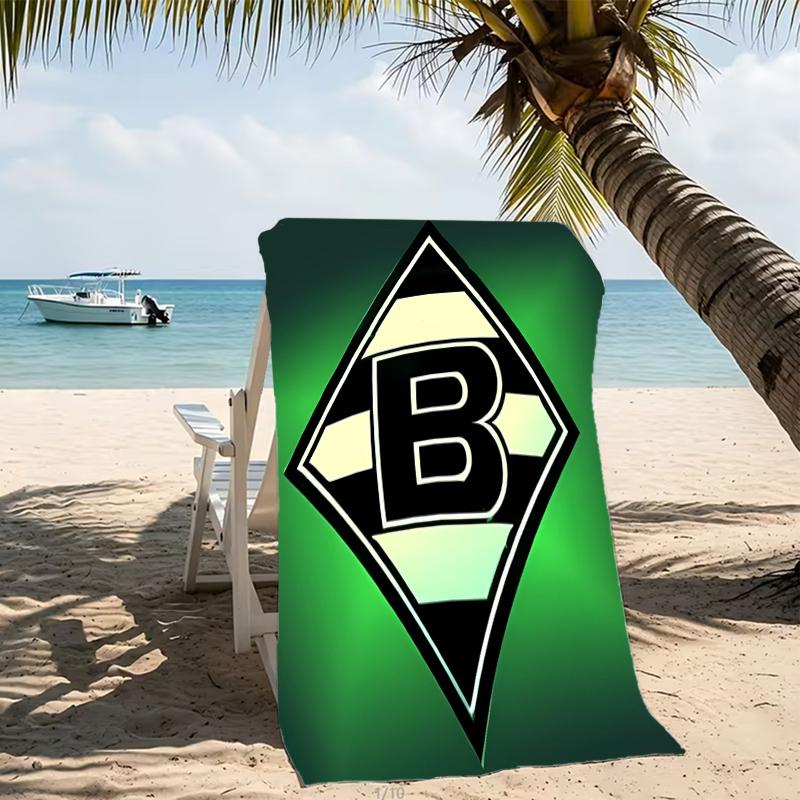 Beach Towel with Borussia Monchengladbach logo Pattern - soft,absorbent,machine washable Lightweight&Modern,swimming,Travel Essentials