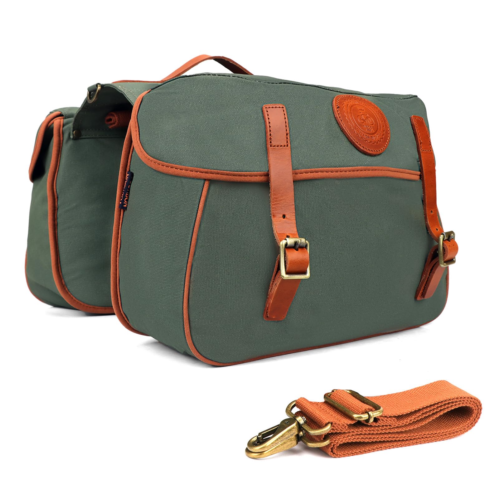 

TOURBON Велосипедный задний наплечный набор сумок-штанов большой вместимости, сумка-переноска, сумка, 2, сумка, зелёный