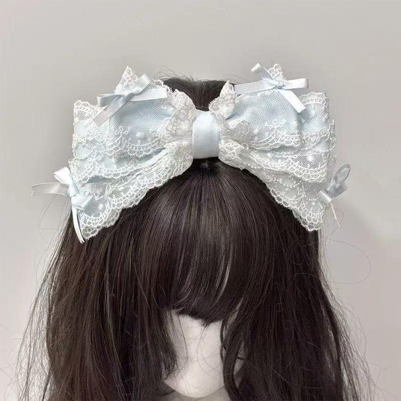 Lolita Retor Doplňky Velká krajková čelenka Sladký obruč do vlasů Cosplay pokrývka hlavy Pro dívky Dárek
