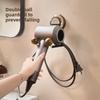 Hair Dryer Rack, Bathroom Non-drilling Wall-mounted Air Duct Rack, Wall Suction Cup Hair Dryer Stand, Bathroom Storage
