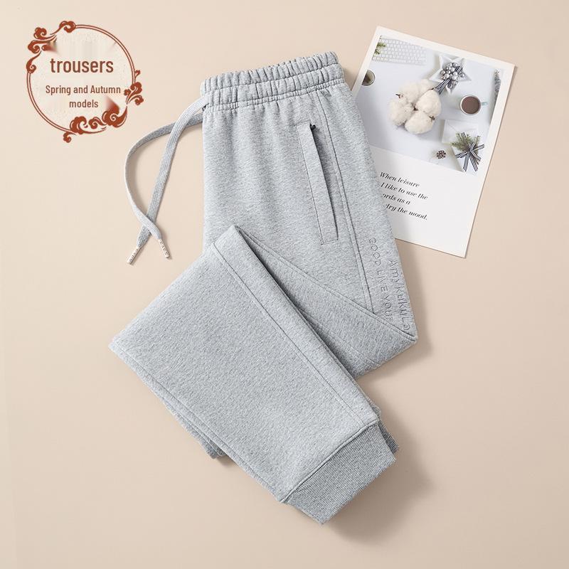 

GAGN Женские махровые спортивные штаны из 100% хлопка с высокой посадкой - Весна и Осень 2025 2XL