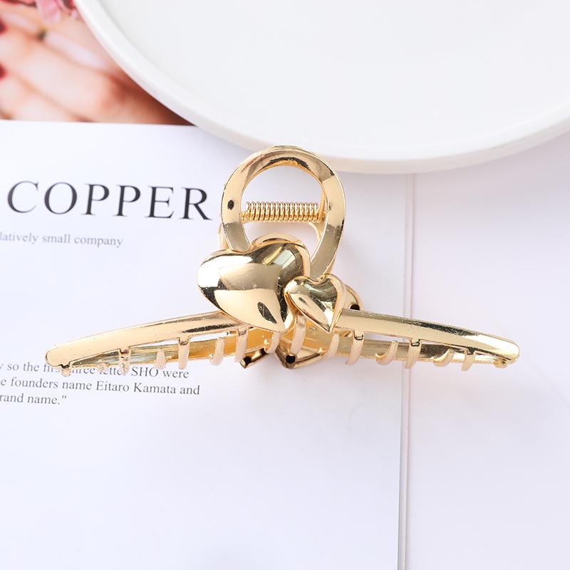 European & American Metal Cat Claw Hair Clip - Leaf Design for Ponytails