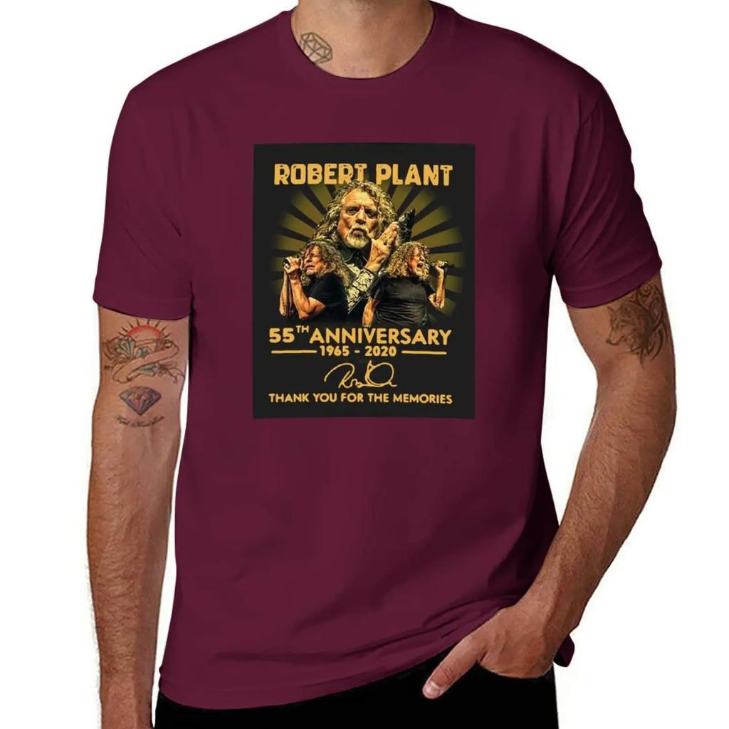 ROBERT PLANT TH ANNIVERSARY TShirt Anime Figures Blacks Unisex Clothes Unisex T Shirts