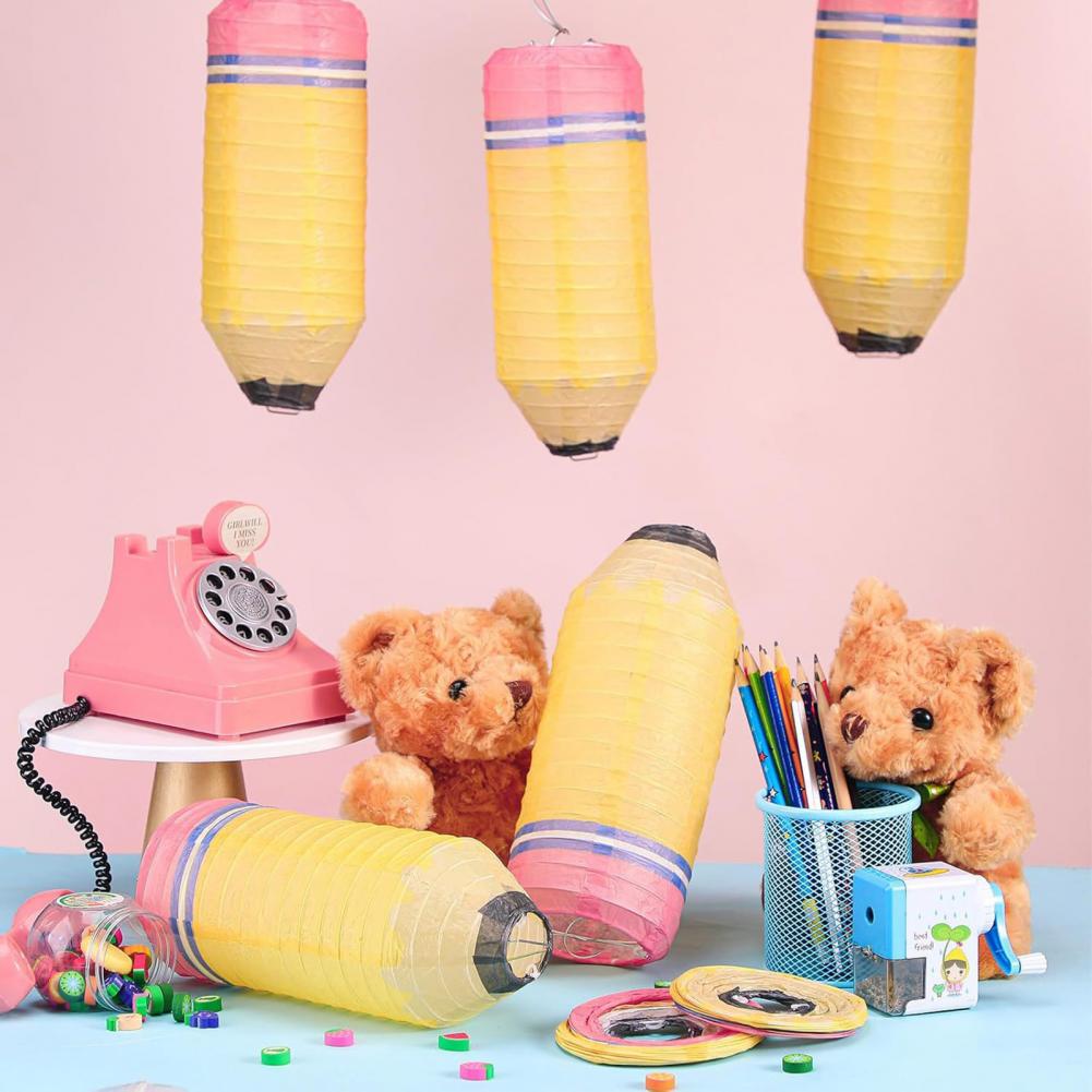 Festival Decoration Festive Lantern Decor Back To School Classroom Decoration Set Crayon Pencil Hanging Paper Lanterns for First