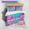Mermaid 3pcs Bedding Set Duvet Cover Closure Includes 1 Duvet Cover & 2 Pillowcases for All Seasons Bedroom Home Dorm Decor
