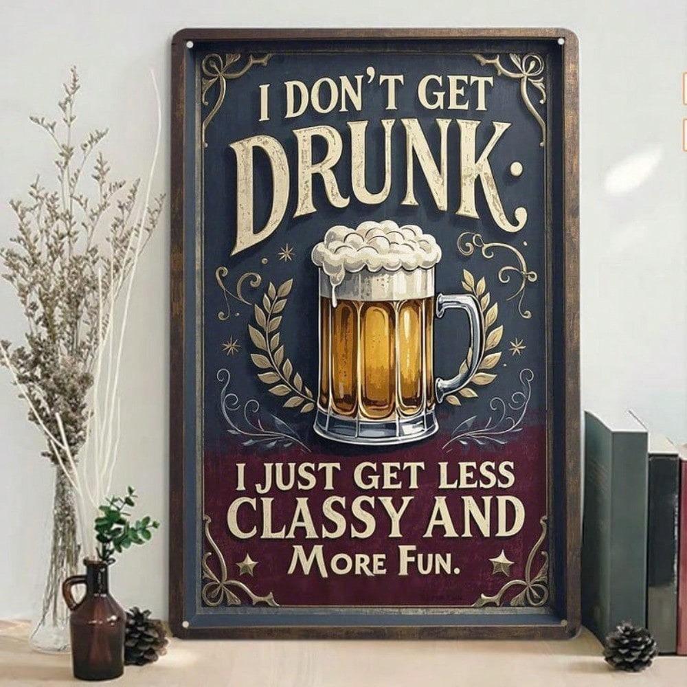 Retro Beer Metal Tin Sign 8x12 Inch Humorous Bar Garage Man Cave Wall Decor