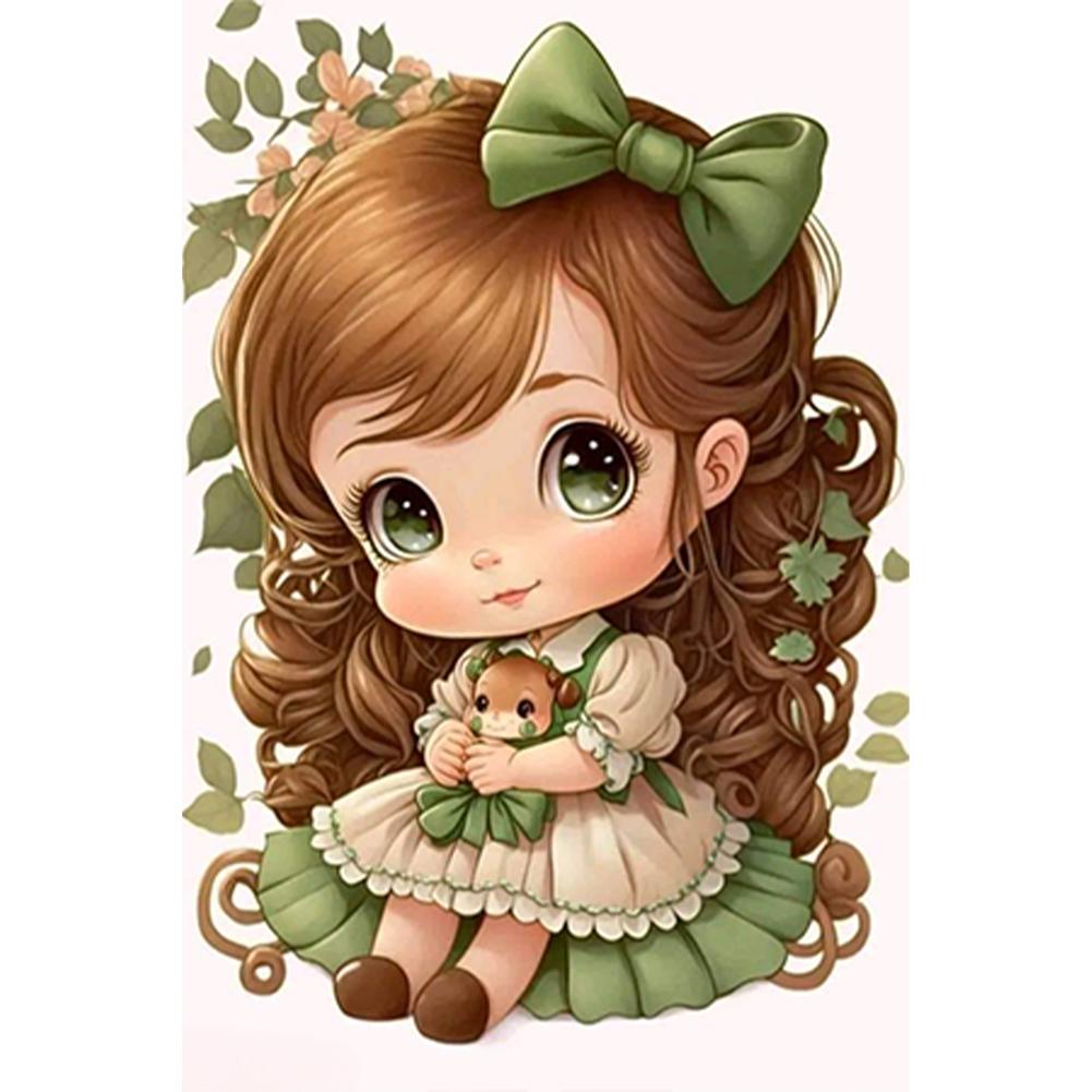 5D DIY Full Round Drill Diamond Painting Little Girl Kit Home Decor Art Craft