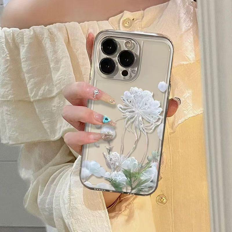 Feenhaftes Florales iPhone 16 Pro Max Hülle: Klar, Langlebig, Sturzsicher, Kompatibel mit 14/15 Modellen