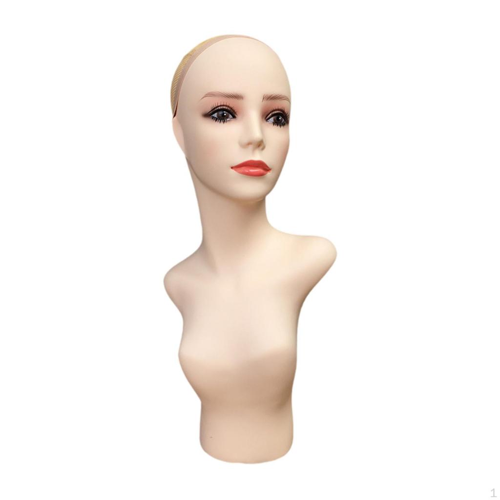 Display Model Mannequin Head with Shoulder for Jewelry And Scarves