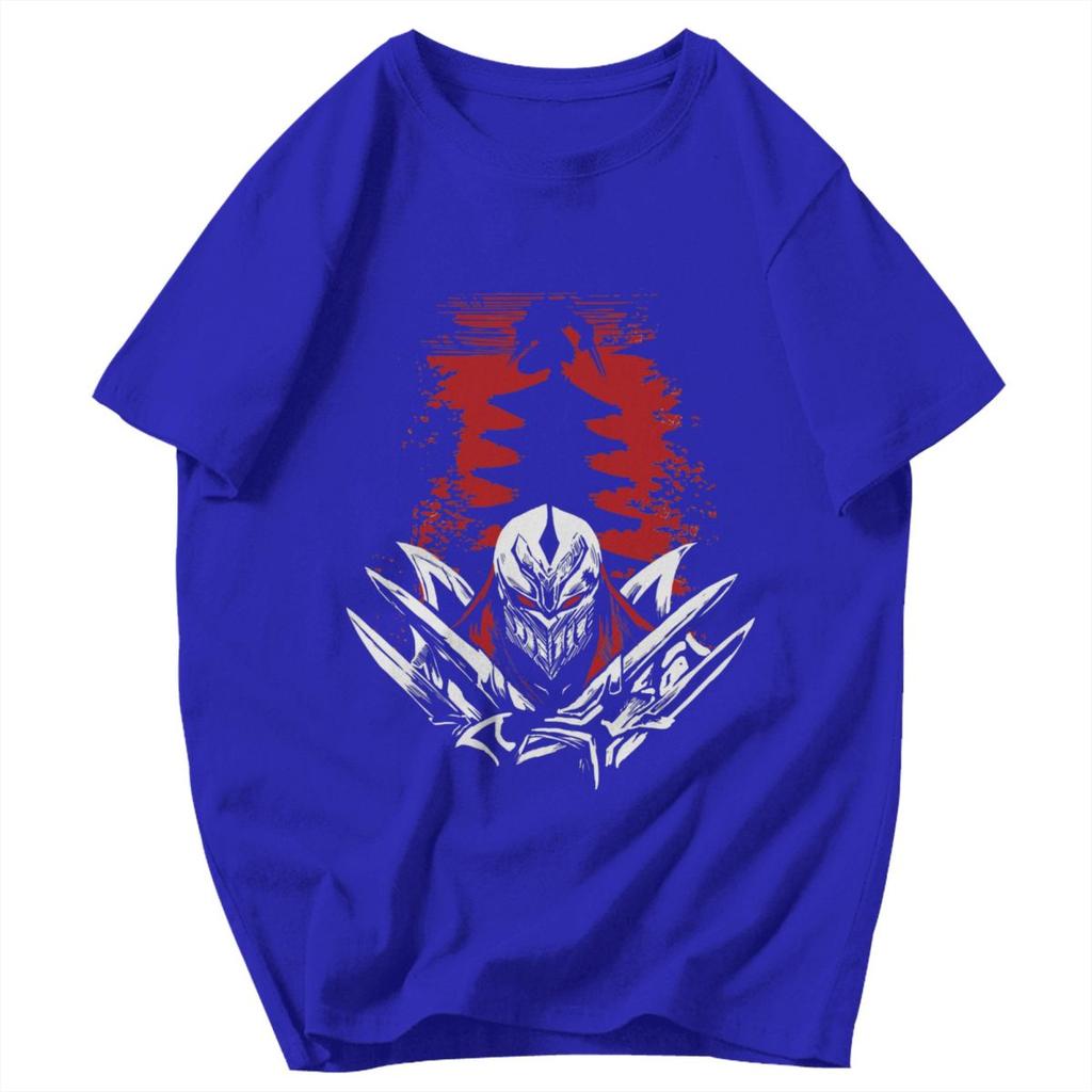 Men T Shirt Zed Master Of Shadows League Of Legends LOL Pops Y2K Graphic Anime Unisex Clothing T Shirts