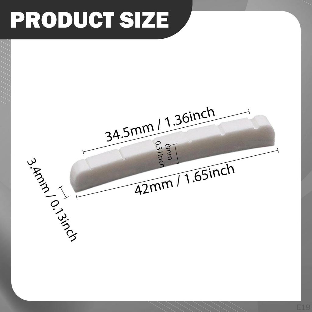 Electric Guitar Bone Nut Artificial Easy to Install Maintenance Precision Luthier Tool