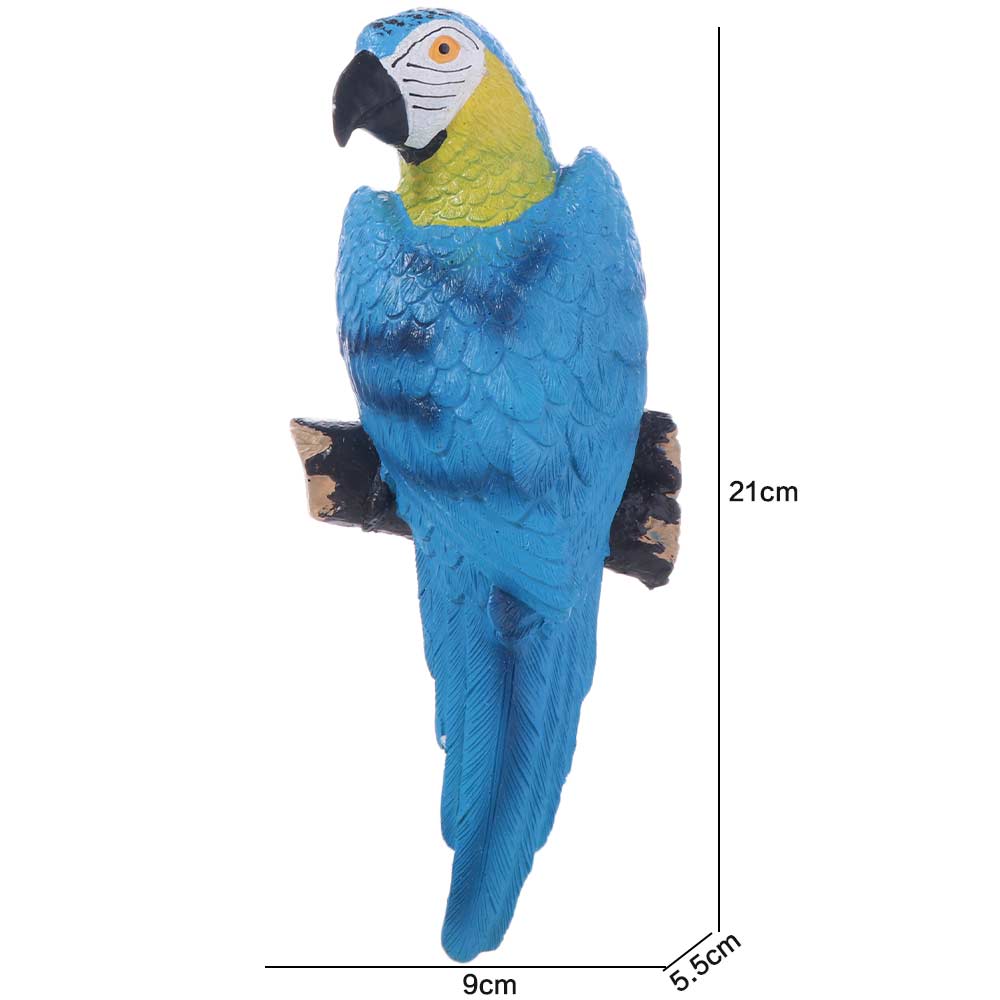 Crafts Resin Parrot Statue Wall Mounted Creative DIY Garden Sculptures Artificial Exquisite Bird Figurines Flowerpot