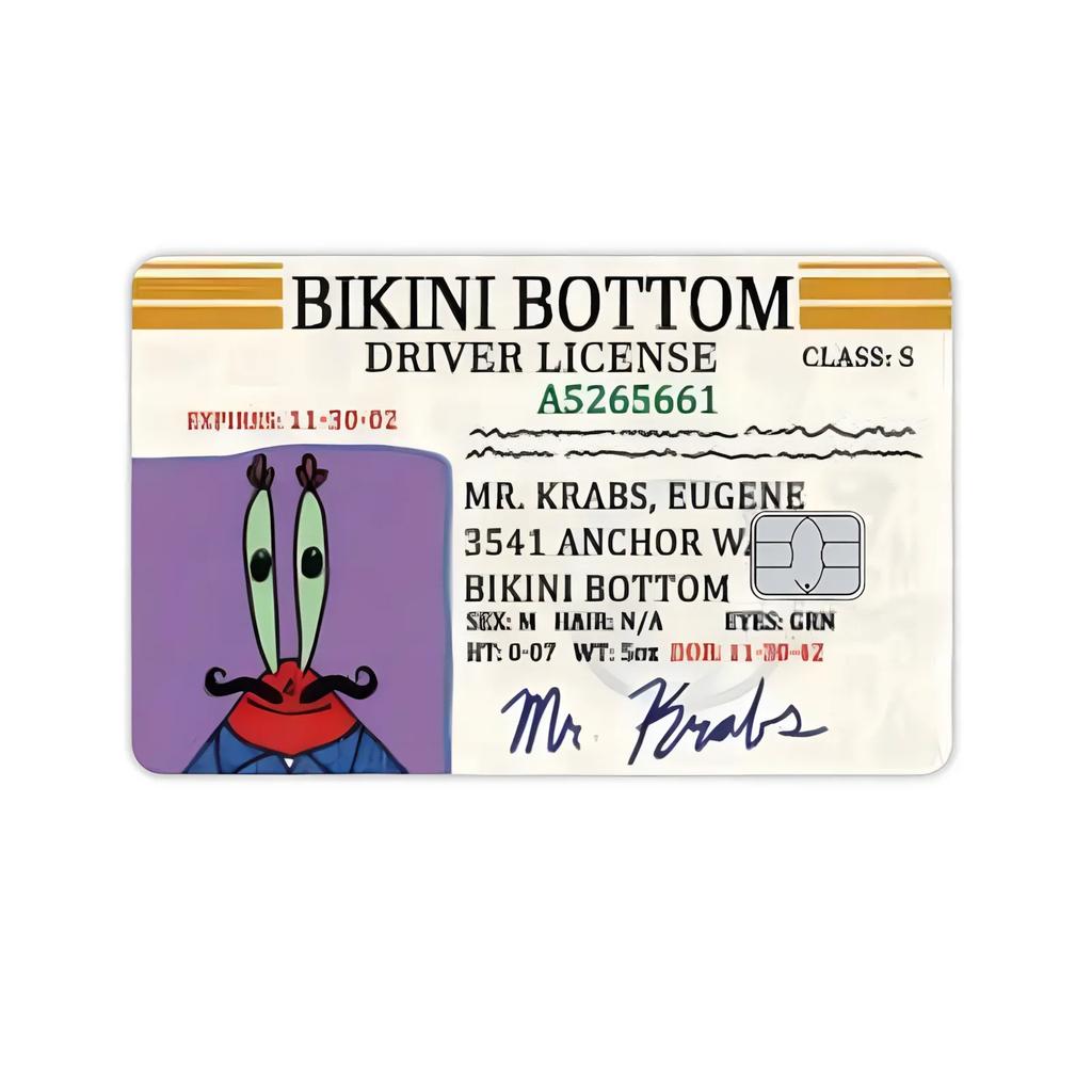 Name Spongebob Card Sticker Diy Kawaii Decor Exquisite Bank Cards Student Study Supplies Decals Patch Documents Birthday Gift