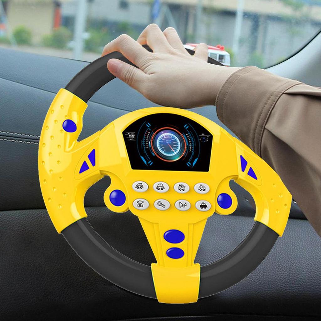 Fun Creative Car Steering Toys Steering Wheel Toy Creative Children's Education Toy With Sound And Light Early Education Toys