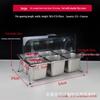304 Stainless Steel Compartmented Display Rack with Lid for Kindergarten Meals and Cold Dishes