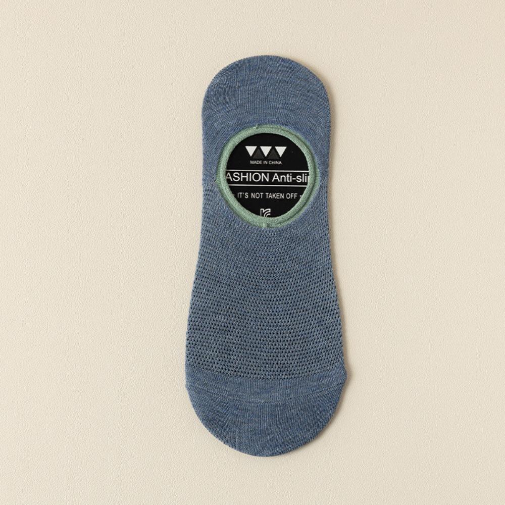 Comfortable Silicone Non-slip Men's Socks Anti Odor Thin Low Cut Socks Breathable Mesh No-show Sock Men
