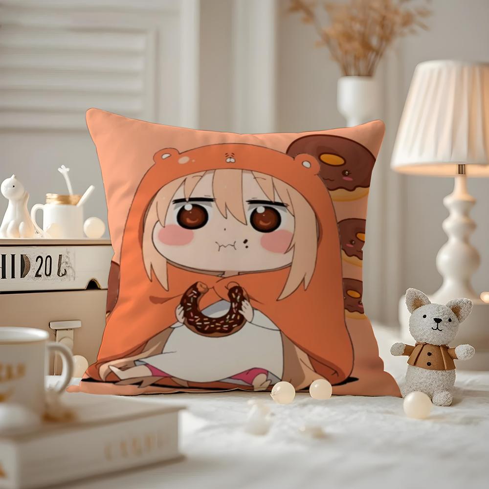 Anime Uumaru Doma Kissenbezug Anti-Milben Kissenbezug Unsichtbarer Reißverschluss seidiger kurzer Plüsch Sofakissenbezug