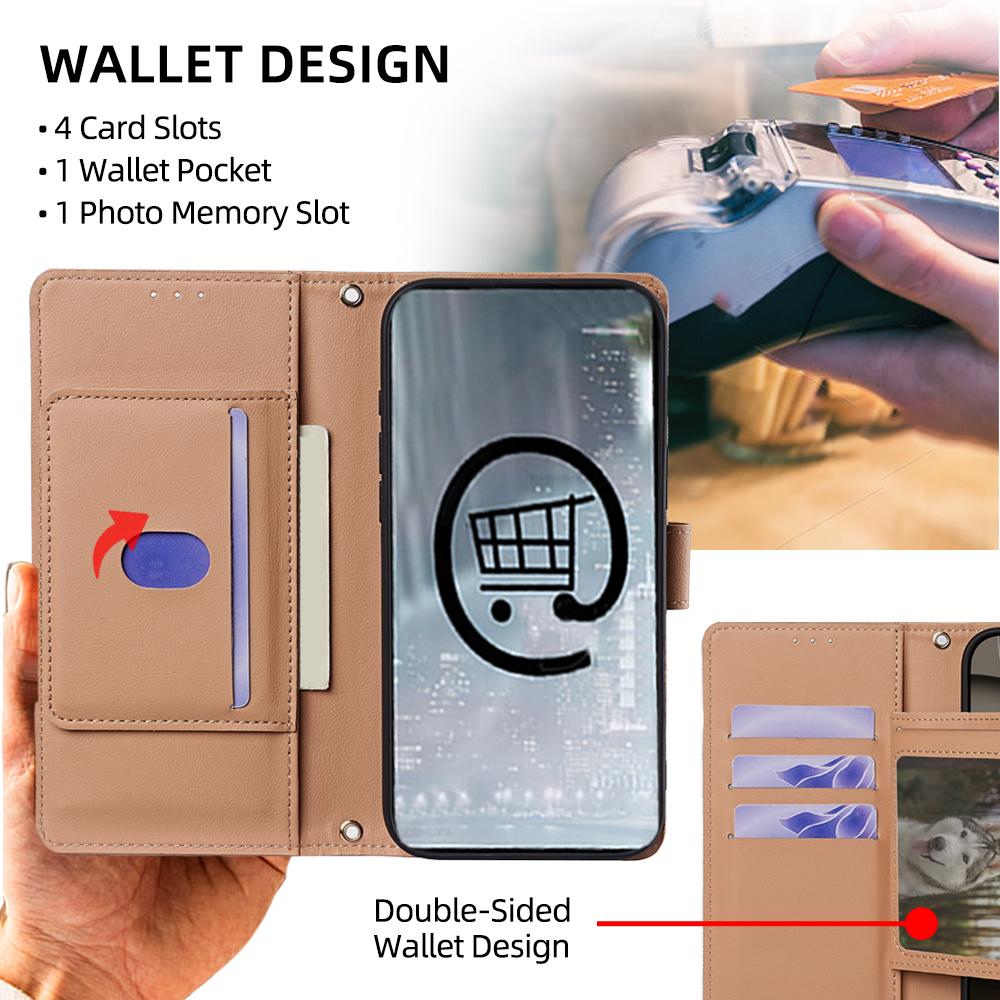 For iPhone 17 Pro Case Triangle Imprinted Skin Touch PU Leather Phone Wallet Cover