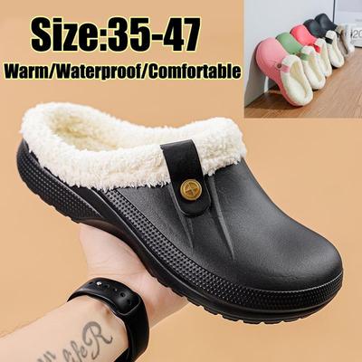 Big Size 35-47 modne damskie kapcie zimowe kryty sypialnia mężczyźni i kobiety ciepłe buty na zewnątrz wodoodporne kapcie antypoślizgowe
