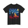 KATZE STERNENNACHT T-Shirt | Atemberaubender Van Gogh Sternennacht Druck