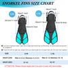 Masker Vinnen Snorkel Set, Snorkeluitrusting voor Volwassenen, Panoramisch Zicht Anti-Mist Snorkelmasker, Verstelbare Duikvinnen, Dry Top Snorkel