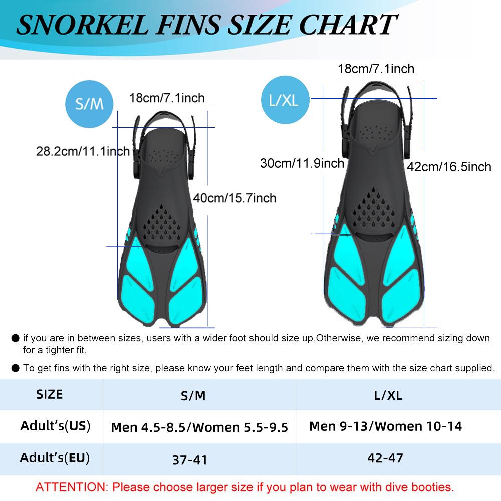 Masker Vinnen Snorkel Set, Snorkeluitrusting voor Volwassenen, Panoramisch Zicht Anti-Mist Snorkelmasker, Verstelbare Duikvinnen, Dry Top Snorkel