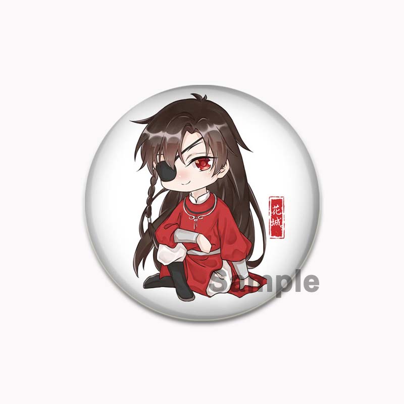 

32/44/58 мм аниме-броши-благословения чиновника Небес, мультяшная фигурка Хуа Чэн/Се Лянь, значок, булавка, косплей, сувенирная игрушка, милый подарок фанатам 32mm