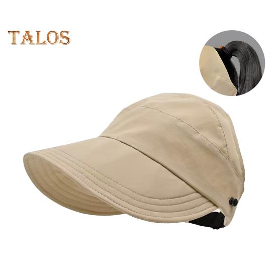 Sonnenhüte für Damen, breite Krempe, UV-Schutz, Visierhut, Sommer, Strand, verstellbarer Pferdeschwanz, verstaubare Kappe zum Angeln, Wandern