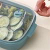 Food Grade Plastic Storage Containers 3 Pack Rectangular with Vents Microwave Safe Bowls for Fridge Salad