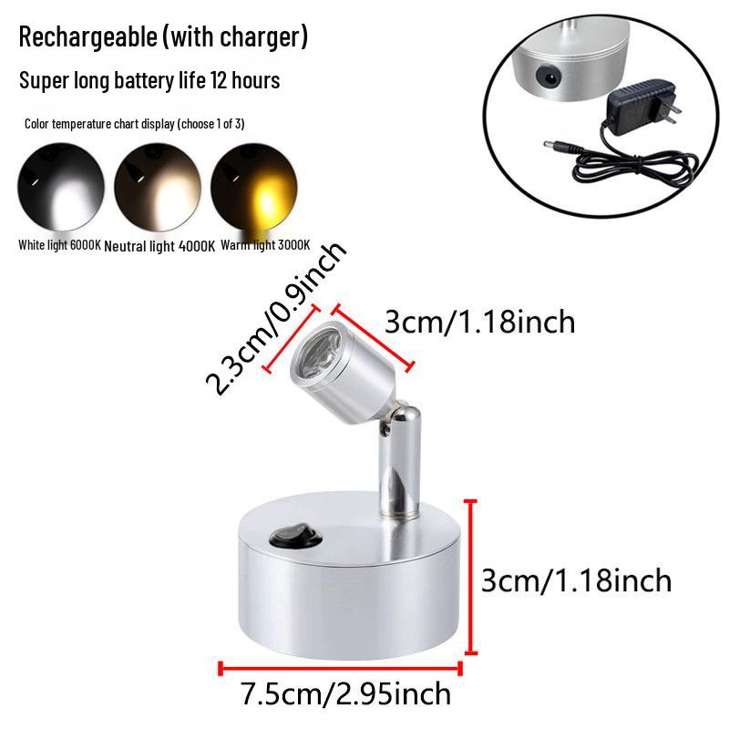 Wireless Jewelry Display Spotlight with Battery