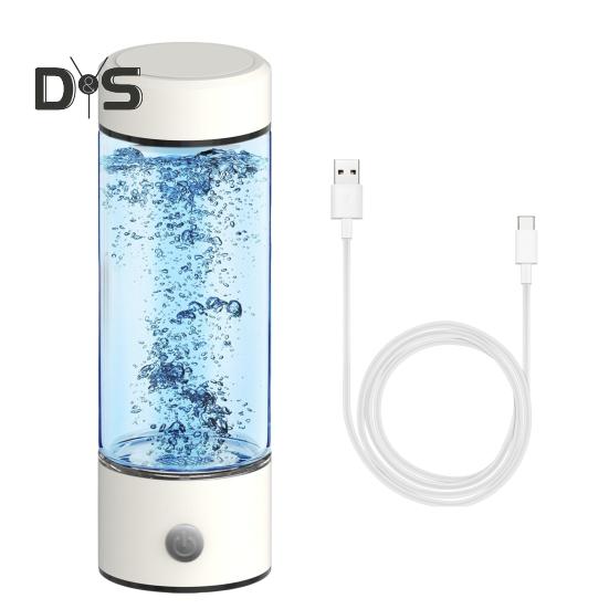 

Генератор бутылки с водородной водой объемом 420 мл, 3-минутная чашка для быстрого электролиза водорода, SPE и PEM, 1600ppb ионов водорода, бутылка для очищенной воды белый