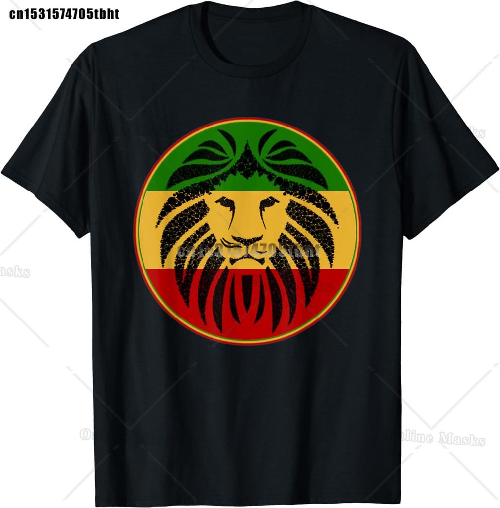 Jamajka Rasta Lev Vtipná Grafická Trička Bavlna Unisex Krátký Rukáv Ležérní Tričko Top Harajuku Streetwear Letní Unisex Oblečení