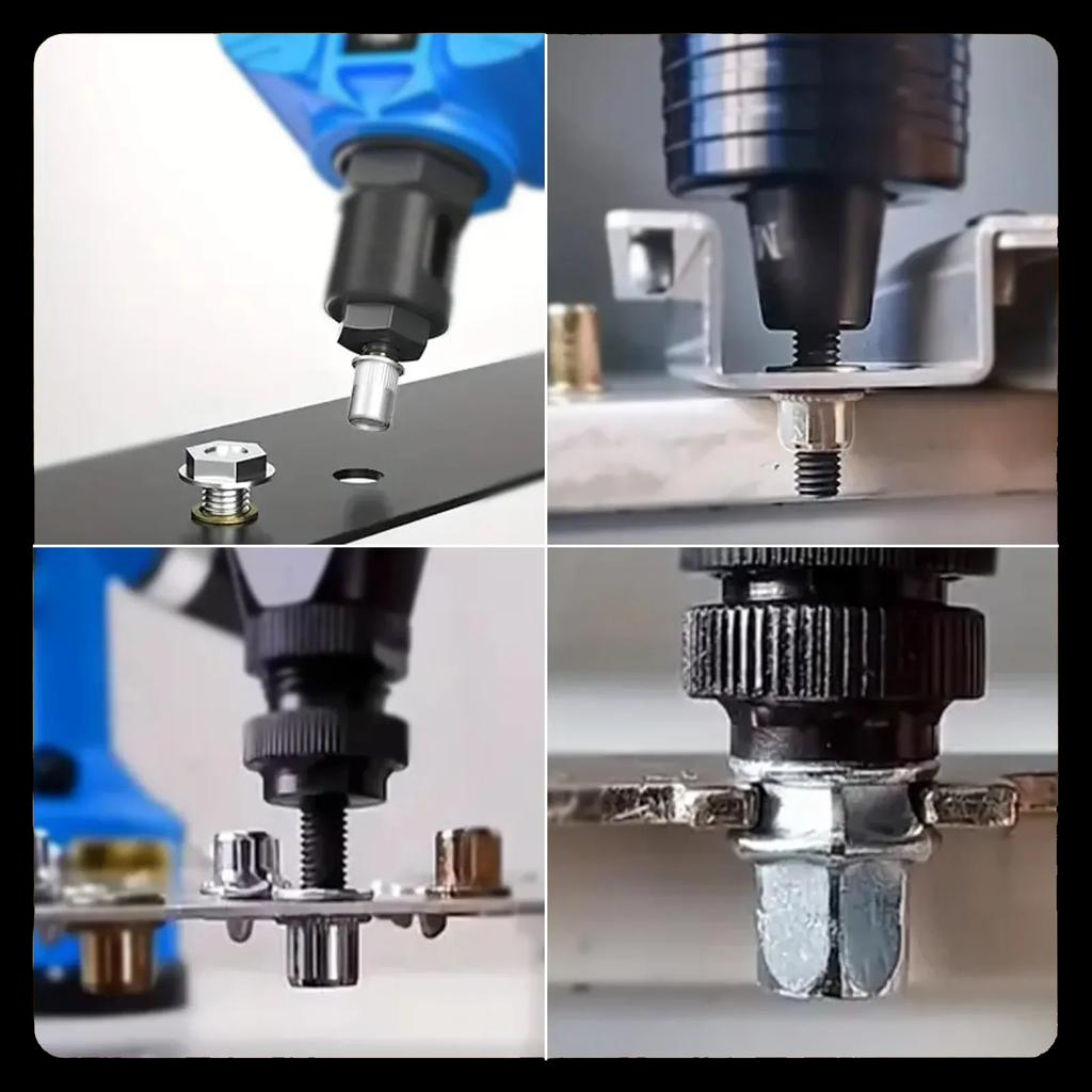 VKKM 90Pcs M3 M4 M5 M6 M8 Rivnut Flat Head Threaded Nut Vertical Stripe Rivets Insert Nutsert Cap Rivet Nuts