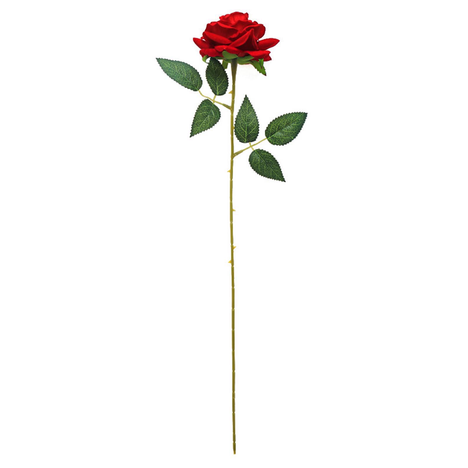 

15PCS Simulation Velvet Roses Real Touch Artificial Flowers for Wedding Decor Home Party Red Velvet Cloth Roses 50cm темно-червоний колір