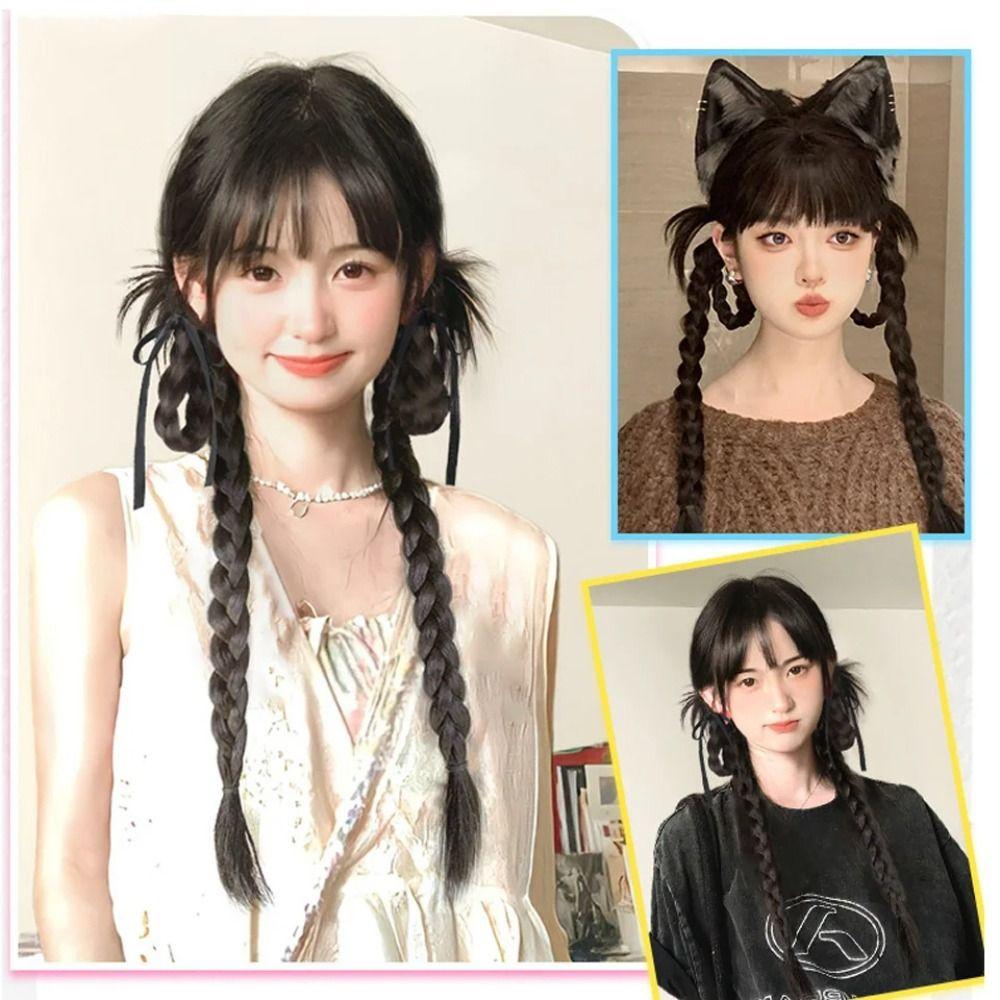 2Pcs Twist Braid Wig Bubble Braid Fried Dough Chicken Feather Boxing Braid for Women