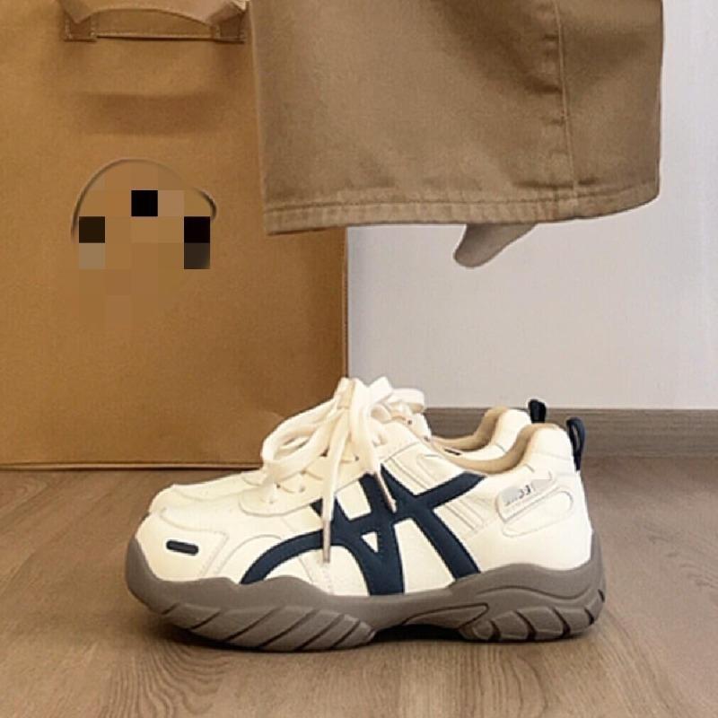 

Casual platform women s new autumn versatile sports shoes fashionable little white dad shoes 40 бежевый