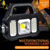 2pcs 8000LM USB Rechargeable Flashlight Waterproof 6 Gear COB/LED Torch Light Portable Powerful Lantern Solar Light For Home Camping Hiking