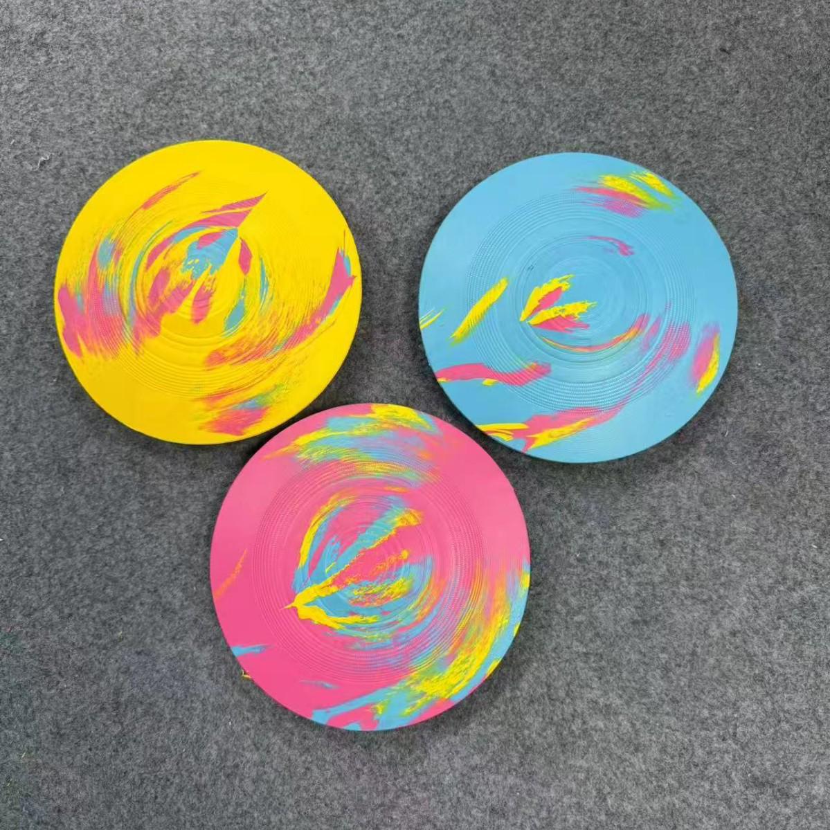 20cm Space Disc Dog Toy with Bell 20cm Diameter синий