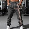 Pantalones de chándal para hombre Joggers elásticos de tiro medio con cordón ajustable Bolsillos reforzados Forro de terciopelo Pantalones deportivos para uso diario
