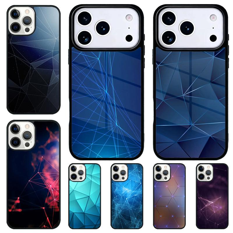 The Light Waves Geometry Abstract Triangle Shockproof Phone Case for iPhone 17 Air 16e 15 11 12 14 13 Pro Max Cover Coque