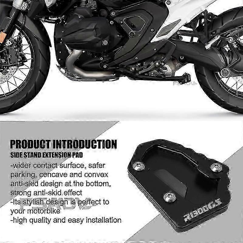 For BMW R1300GS Motorcycle Kickstand Foot R 1300 GS ADV Adventure GS1300 2023 2024 Side Stand Extension Pad Support Plate Maxpower