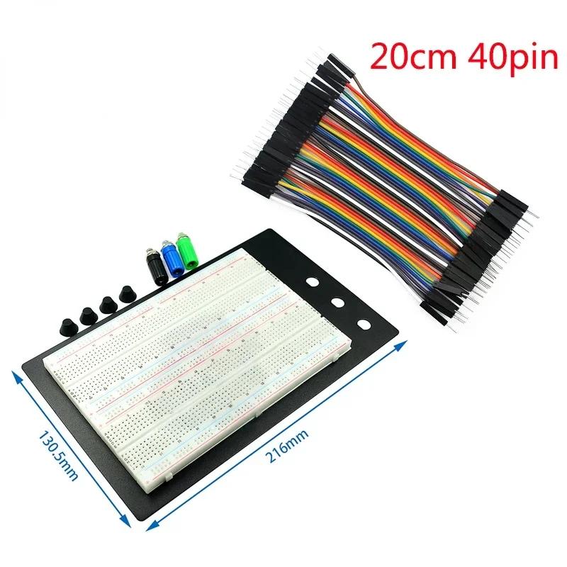 1 Set-ZY-204/MB102/SYB-120/400 Punkte Lötloser Steckbrett-Bausatz Prototypenplatine, 20 cm Stecker auf Stecker Dupont-Kabel, 65 Jumper-Kabel, DIY
