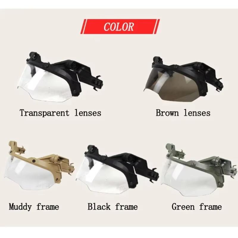 BOOIU Adjustable Tactical Helmet Guide OP Goggles Detachable FAST MICH Helmet Anti Fog and Anti Riot OP CS Protective Goggles